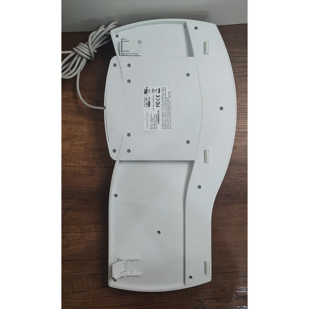 Perixx PERIBOARD-512 Wired Full-Size Ergonomic Natural Split Keyboard White D1